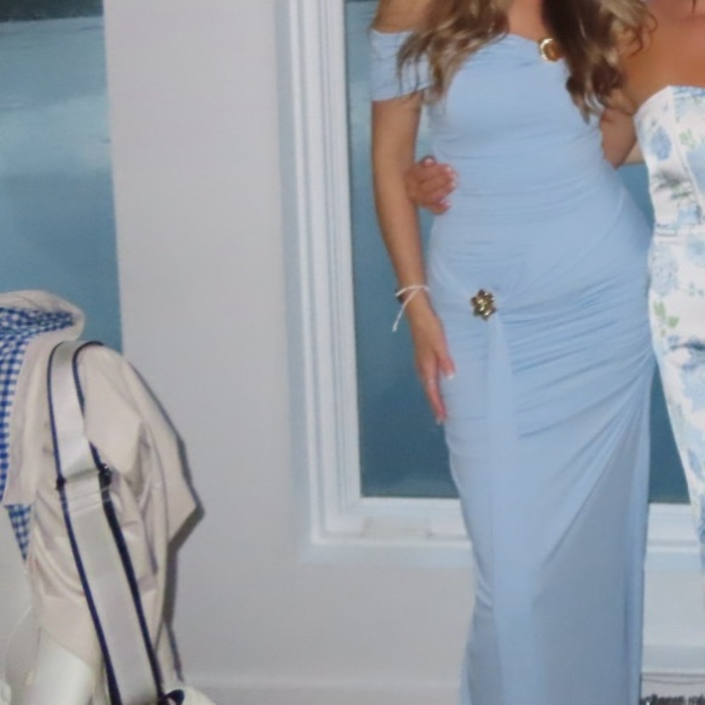 Peppermayo Light Blue Off-Shoulder Wedding Dress